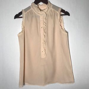 J.Crew Sleeveless Button Down Silk Blouse, Sz 2